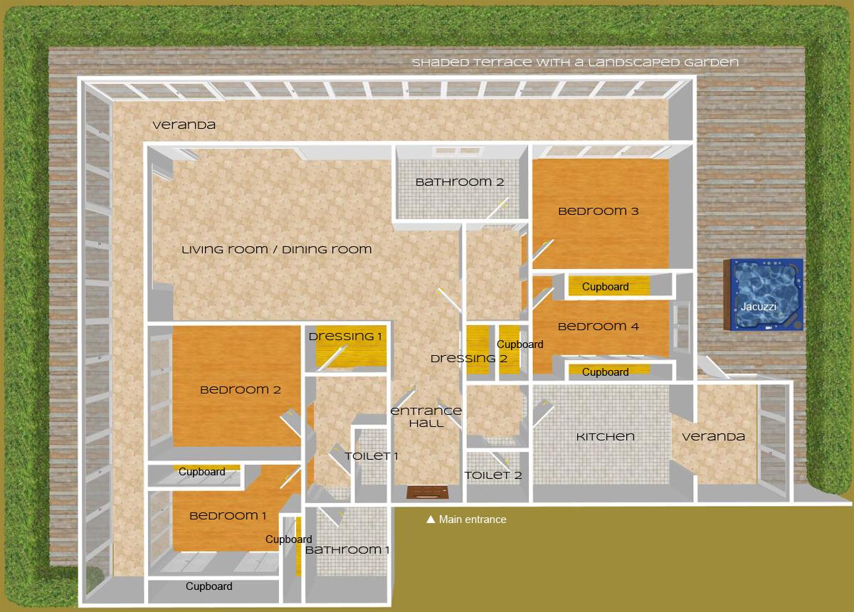 Plan of the villa-apartment